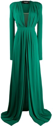DSQUARED2 low v neck gown
