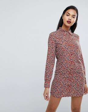 Fashion Union Western Shirt Dress In Country Rose Print