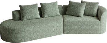 Oversized Comfort Chenille Modern Style Living Room Sofa