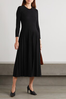 Thumbnail for your product : CASASOLA + Net Sustain Ali Ribbed Stretch-knit Midi Dress - Black