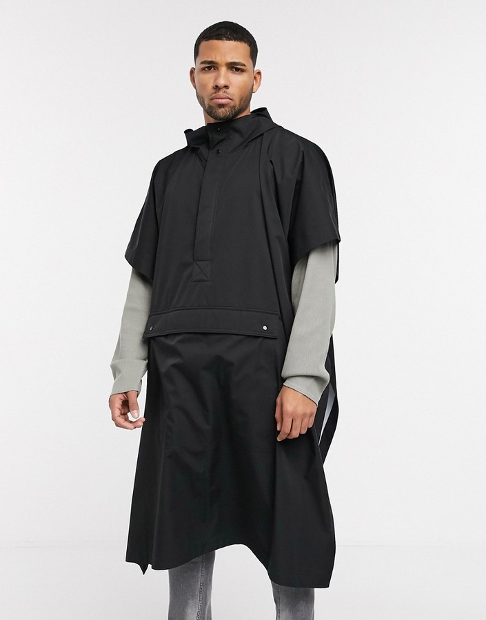 ASOS DESIGN water resistant poncho in black - ShopStyle Raincoats & Trench  Coats