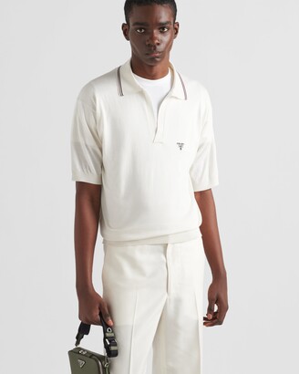PRADA Silk and cotton polo shirt