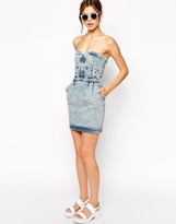 Thumbnail for your product : B.young Warehouse Denim Bustier Dress