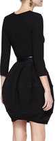 Thumbnail for your product : Oscar de la Renta Long-Sleeve Bubble-Skirt Dress