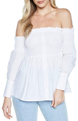 Bardot Mya Off-The-Shoulder Cotton Top