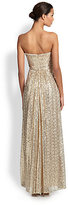 Thumbnail for your product : La Femme Strapless Sequin Empire Gown