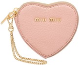 Thumbnail for your product : Miu Miu Madras Leather Heart Keychain