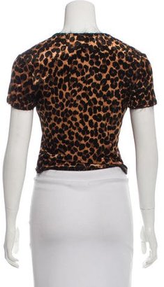Christian Dior Leopard Velvet Top