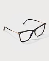 Thumbnail for your product : Tom Ford Blue Filtering Acetate Cat-Eye Glasses
