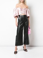 Thumbnail for your product : Rasario Puff Sleeve Satin Top