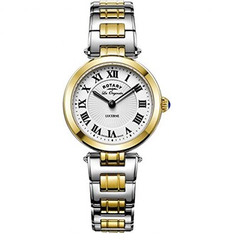 Rotary Ladies Womens Two Tone Stainless Steel Quartz Battery Watch 'Lucerne' on Bracelet with Sapphire Glass. LB90188/01