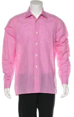 Kiton Woven Button-Up Shirt