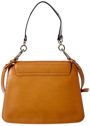 Chloé C Medium Leather & Suede Shoulder Bag