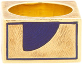 Thumbnail for your product : Mahnaz Ispahani Vintage Enameled Gold "LOVE" Ring