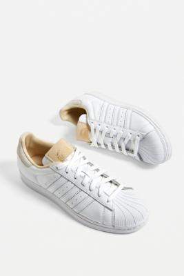adidas Superstar All White Trainers - white UK 5 at Urban Outfitters