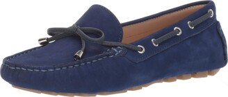 Driver Club USA Womens Leather Nantucket Tie-Bow Loafer Driving Style