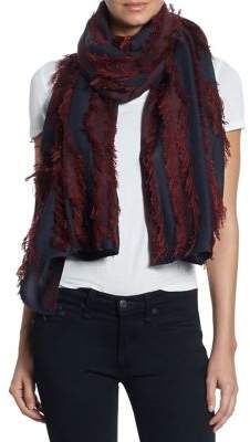 Chloé Cotton, Wool & Silk Fil Coupe Striped Scarf