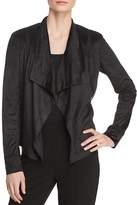 Donna Karan New York Faux-Suede Draped Open-Front Jacket