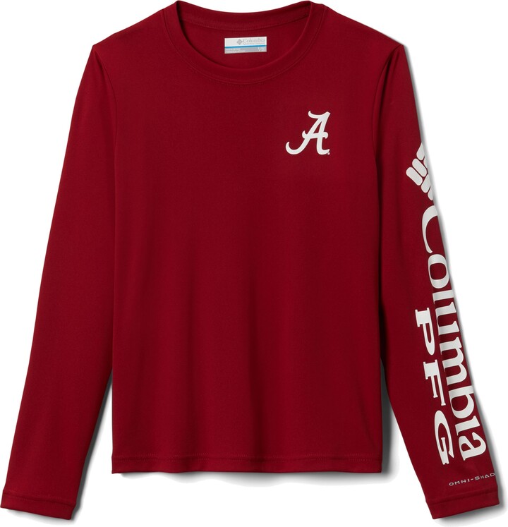 Columbia Youth Alabama Crimson Tide Crimson Terminal Tackle Long Sleeve T-Shirt, Large, Red