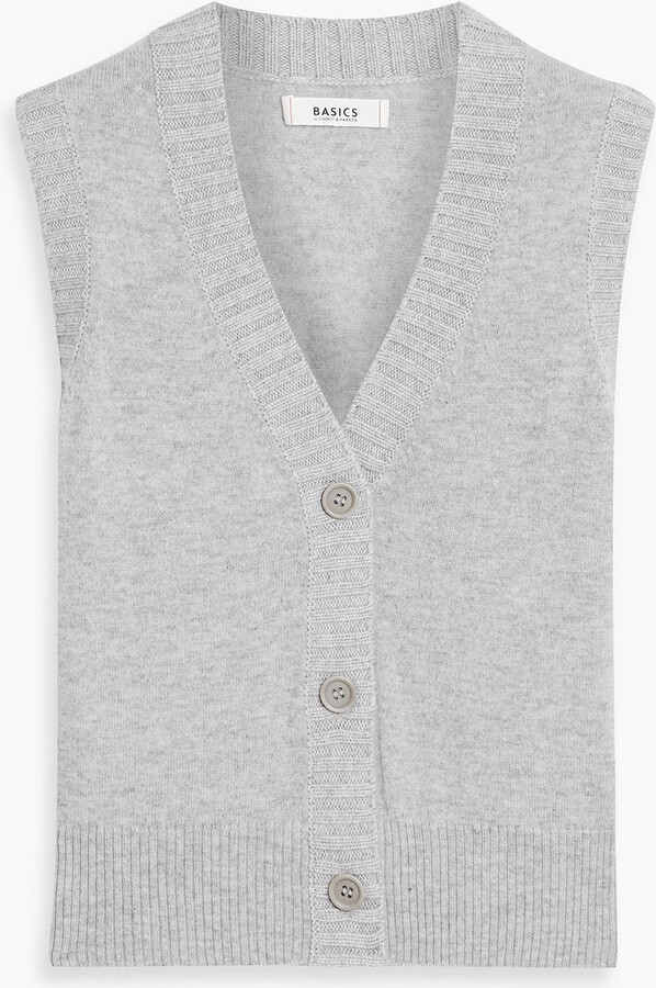 Wool and cashmere-blend vest