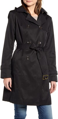 Cole Haan Hooded Trench Coat