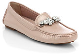 Thumbnail for your product : Miu Miu Swarovski Crystal Patent Leather Loafers