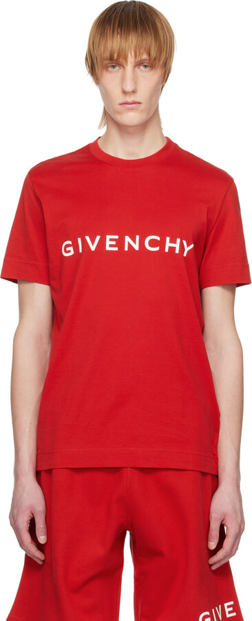 Givenchy Red Classic T-Shirt - ShopStyle