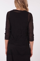 Thumbnail for your product : Clarity By Threadz Crop One Button Mesh Cardi