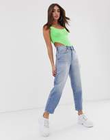 Thumbnail for your product : ASOS Design DESIGN extreme cutaway bodysuit in neon green