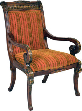 World Menagerie Allorah Louis XVII Carved Arm Chair
