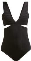 Thumbnail for your product : Araks Ursa Cut Out Ribbed Swimsuit - Womens - Black