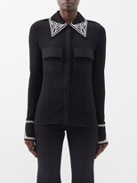 Thumbnail for your product : Proenza Schouler Cloque Jacquard Knit Shirt - Black White