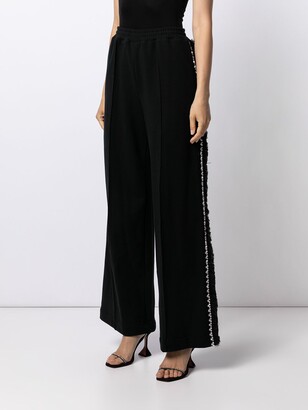 Area Crystal-Trim Wide-Leg Trousers