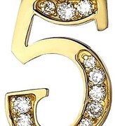 Thumbnail for your product : Mini Mini Jewels Diamond Number Pendant