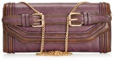 Thumbnail for your product : Melie Bianco Darla Clutch with belt buckles and chain