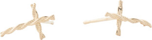 TJMAXX 14Kt Gold Petite Cross Earrings.