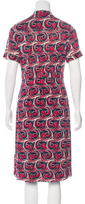 Tory Burch Abstract Print Button-Up Dress
