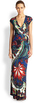 Thumbnail for your product : Roberto Cavalli Floral Crossover Gown