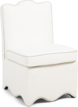 TJMAXX 21X33X21 Scalloped Bottom Skirted Dining Chair, Polyester