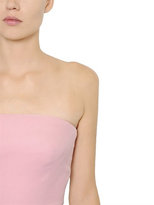 Thumbnail for your product : Alexander McQueen Strapless Ruffled Silk Crepe Dress