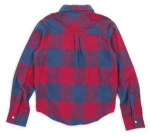 7 For All Mankind Little Girl's & Girl's Plaid Cotton Collared Shirt