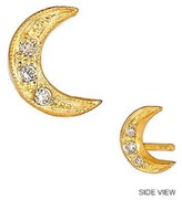 Thumbnail for your product : Mini Mini Jewels Diamond Icon Crescent Moon Earring