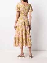 Thumbnail for your product : Diane von Furstenberg Foliage-Print Ruffled Midi Dress