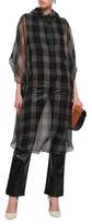 Thumbnail for your product : Brunello Cucinelli Checked Silk-chiffon Hooded Tunic