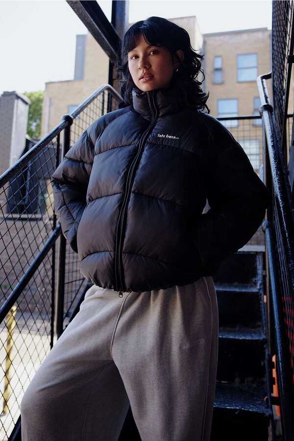 iets iets Black Longline Thermore Puffer Coat