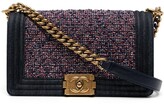 Thumbnail for your product : Chanel Pre Owned 2016 Boy tweed shoulder bag