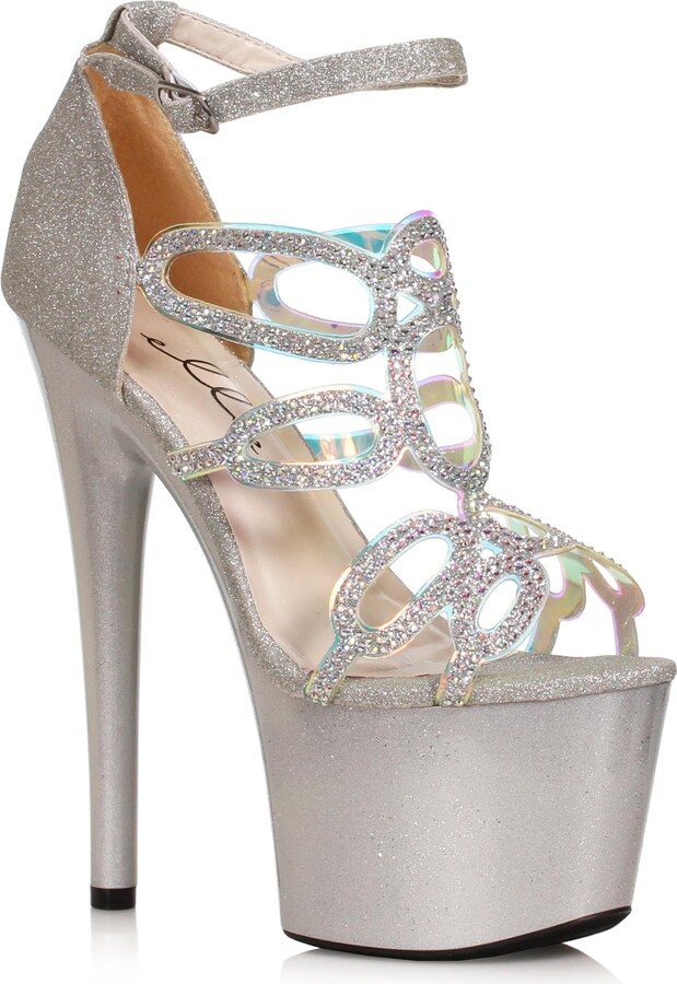 Ellie Shoes Women's 709-ZILLION-SLV-6 Heeled Sandal
