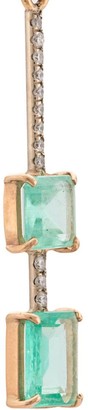 Irene Neuwirth 18kt rose gold One-Of-A-Kind Two Emerald Square Diamond earring
