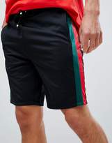 Thumbnail for your product : Criminal Damage shorts in black with side stripe