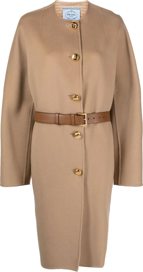 Prada Single-Breasted Belted Coat